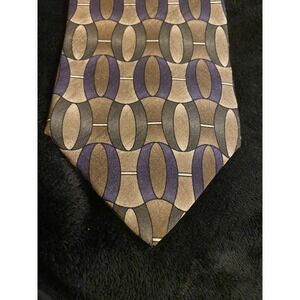 Craft & Barrow Men's Tie Geometric 100% Polyester Necktie  L 58" W 3 3/4"